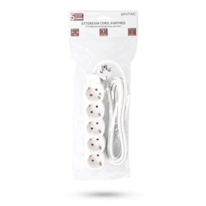 Entac S1 Elosztó 5 Foglalat 3m 3G1.5 | BR (SKU:ESE1.5G5-3) Kapcsoló nélküli