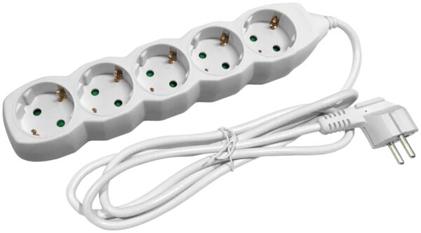 Entac S1 Elosztó 5 Foglalat 5m 3G1.5 | BR (SKU:ESE1.5G5-5) Kapcsoló nélküli
