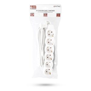 Entac S1 Elosztó 6 Foglalat 3m 3G1.5 | BR (SKU:ESE1.5G6-3) Kapcsoló nélküli