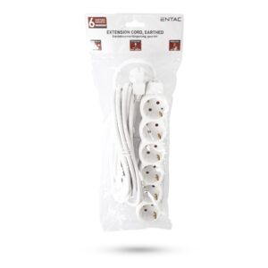 Entac S1 Elosztó 6 Foglalat 5m 3G1.5 | BR (SKU:ESE1.5G6-5) Kapcsoló nélküli