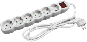 Entac S1 Színes Elosztó 3 Foglalat Kapcsolóval 1,5m Piros | BR (SKU:ESEG3-1.5-SW-R) Kapcsolós