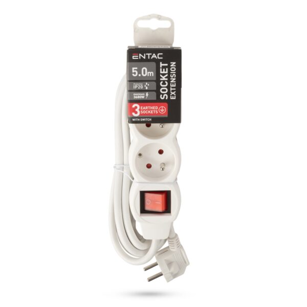 Entac Elosztó Francia Típusú 3 Foglalat 3G1.5 5m kapcsolóval | BR (SKU:ESEF3-5-3G1.5-S) Francia Entac Elosztó Francia Típusú 3 Foglalat 3G1.5 5m kapcsolóval | BR (SKU:ESEF3-5-3G1.5-S) Francia