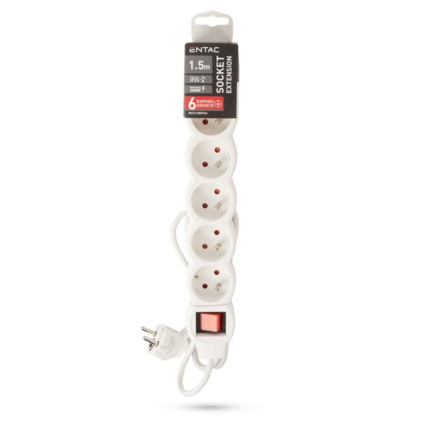 Entac Elosztó Francia Típusú 6 Foglalat 3G1.0 1.5m | BR (SKU:ESEF6-1.5-3G1.0) Francia Entac Elosztó Francia Típusú 6 Foglalat 3G1.0 1.5m | BR (SKU:ESEF6-1.5-3G1.0) Francia