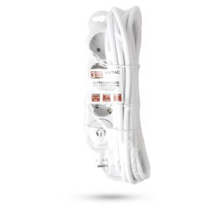 Entac D1 Elosztó 3 Foglalat Kapcsolóval 5m 3G1.5 | BR (SKU:ESERS1.5G3-5-SW) Kapcsolós