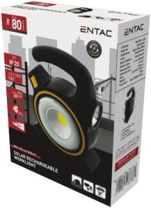 Entac Szerelőlámpa 1W Újratölthető Napelemes | BR (SKU:EWL-1W-SOL-R) Szerelőlámpa