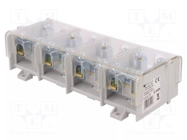 LG sorkapocs fedéllel, 4×35–95 mm²,232A,630V, átlátszó Szerelési anyagok LG sorkapocs fedéllel, 4×35–95 mm²,232A,630V, átlátszó Szerelési anyagok