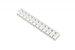 Vágható műanyag sorkapocs, fehér, 12 tagú, 10mm2, flexibilis Szerelési anyagok