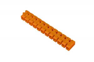 Vágható műanyag sorkapocs, narancssárga, 12 tagú, 10mm2, flexibilis Szerelési anyagok