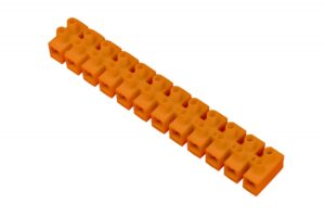 Vágható műanyag sorkapocs, narancssárga, 12 tagú, 25mm2, flexibilis Szerelési anyagok