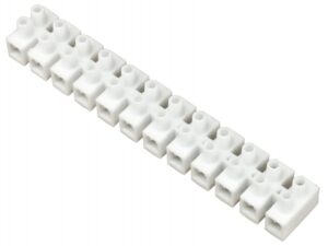 Vágható műanyag sorkapocs, fehér, 12 tagú, 25mm2, flexibilis Vágható sorkapcsok