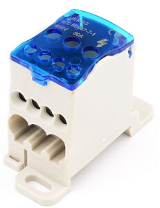 Fővezetéki leágazó sorkapocs 1×6-16, 4×2,5-6, 2×2,5-16, elosztóblokk 80A Fővezetéki leágazó sorkapcsok