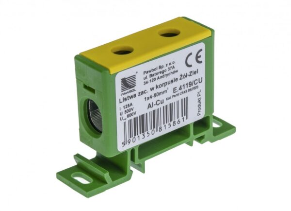 Sorkapocsléc szürke házban 1x50mm² Szerelési anyagok