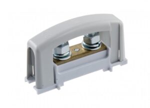 Áramvédelmi kapocs  2xM8, szürke színű , fedéllel Szerelési anyagok