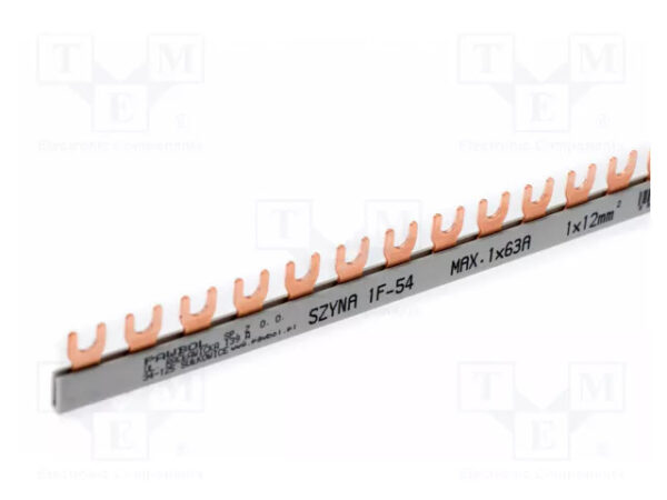 Villás fázissín, 80A, 1 fázisú, 54 modul, 12mm2 Fázissínek Villás fázissín, 80A, 1 fázisú, 54 modul, 12mm2 Fázissínek