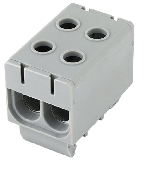 Fővezetéki sorkapocs, Al: 6-50mm2, CU: 2,5-50mm2, szürke Fővezetéki sorkapcsok Fővezetéki sorkapocs, Al: 6-50mm2, CU: 2,5-50mm2, szürke Fővezetéki sorkapcsok
