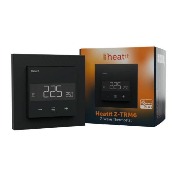 HeatIt Z-TRM6 okos termosztát, Z-Wave 800 verzió (matt fekete) heat-it HEAE5430568 HeatIt Z-TRM6 okos termosztát, Z-Wave 800 verzió (matt fekete) heat-it HEAE5430568