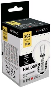 Entac Halogen Mini E27 18W 3000K | BR (SKU:LHMG27-18W) Mini Gömb