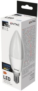 Entac LED Candle E14 4W CW 6400K | BR (SKU:LLC14-4W-CW) Gyertya