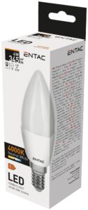 Entac LED Candle E14 4W NW 4000K | BR (SKU:LLC14-4W-NW) Gyertya