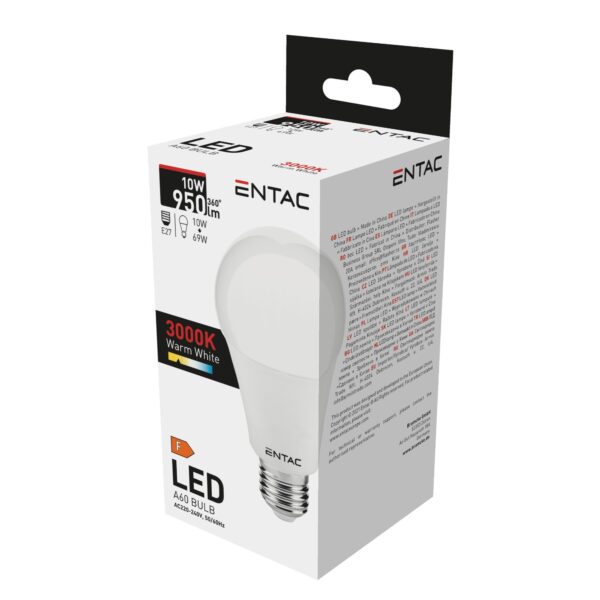 Entac LED Globe E27 10W WW 3000K | BR (SKU:LLG27-10W-WW) Gömb