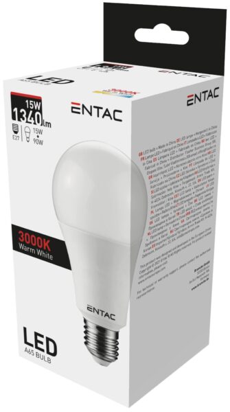 Entac LED Globe E27 18W WW 3000K *Sérült Csomagolás* | BR (SKU:LLG27-18W-WW-SCS) Gömb