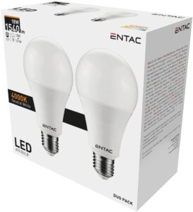Entac LED Globe E27 18W NW 4000K Duo Pack | BR (SKU:LLG27-18W-NW-2P) Gömb