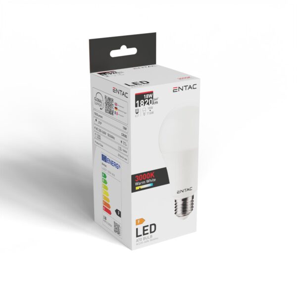 Entac LED Globe E27 18W WW 3000K | BR (SKU:LLG27-18W-WW) Gömb