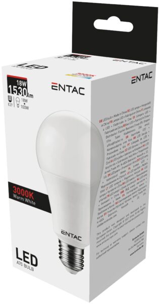 Entac LED Globe E27 18W WW 3000K *Sérült Csomagolás* | BR (SKU:LLG27-18W-WW-SCS) Gömb