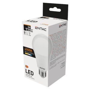 Entac LED Globe E27 8W NW 4000K | BR (SKU:LLG27-8W-NW) Gömb