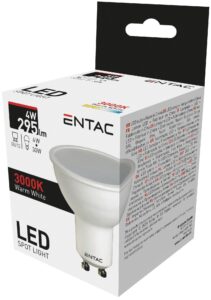 Entac LED Spot Wide Angle GU10 4W WW 3000K | BR (SKU:LLSW-4W-WW) Szpot