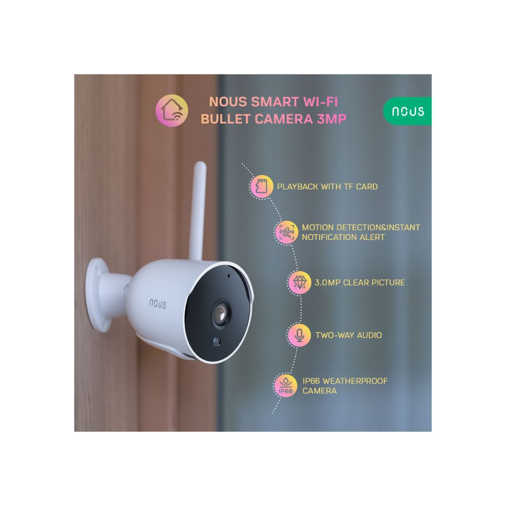Nous W7P okos Tuya Wi-Fi IP csőkamera (3MP) kamera NOUS W7P Nous W7P okos Tuya Wi-Fi IP csőkamera (3MP) kamera NOUS W7P