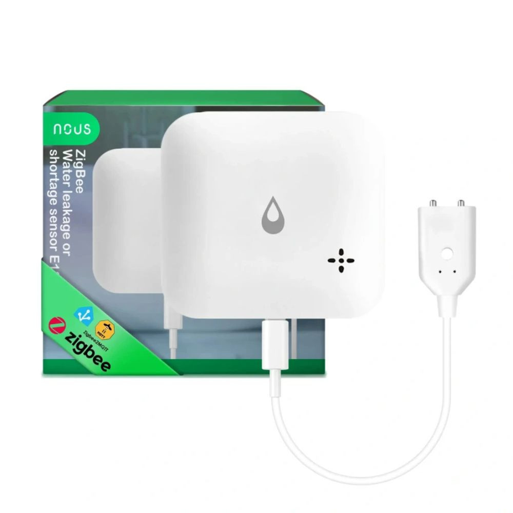 NOUS E13 ZigBee Water leakage or shortage sensor – Vízszivárgás vagy vízhiány-érzékelő, Zigbee, fehér érzékelő NOUS E13 ZigBee Water leakage or shortage sensor – Vízszivárgás vagy vízhiány-érzékelő, Zigbee, fehér érzékelő
