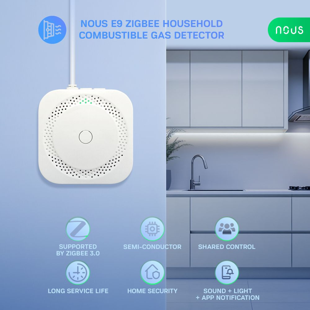 Nous E9 Tuya Zigbee gáz-szivárgás érzékelő érzékelő NOUS E9 Nous E9 Tuya Zigbee gáz-szivárgás érzékelő érzékelő NOUS E9