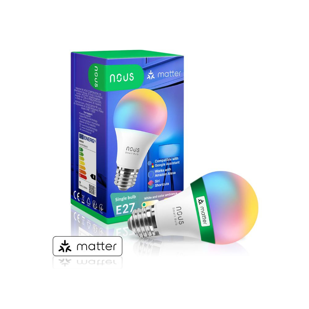 Nous P3 okos Tuya Wi-Fi RGB izzó (E27 foglalat), Matter kompatibilis lámpa / izzó NOUS P3 Nous P3 okos Tuya Wi-Fi RGB izzó (E27 foglalat), Matter kompatibilis lámpa / izzó NOUS P3