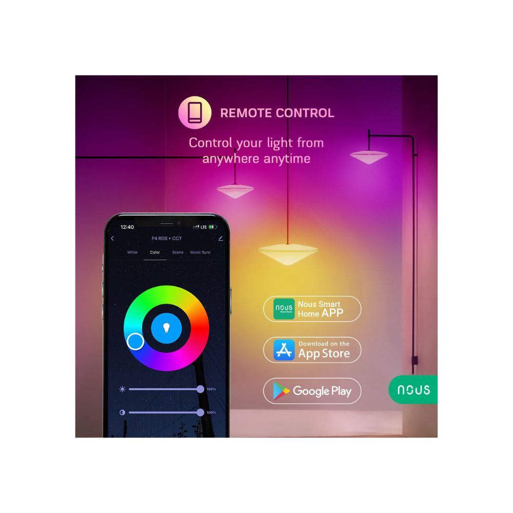 Nous P4 okos Tuya Wi-Fi RGB izzó (E14 foglalat), Matter kompatibilis lámpa / izzó NOUS P4 Nous P4 okos Tuya Wi-Fi RGB izzó (E14 foglalat), Matter kompatibilis lámpa / izzó NOUS P4