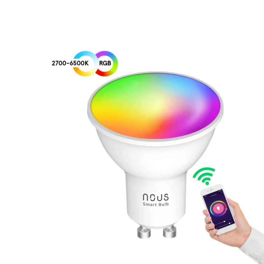 Nous P8 okos Tuya Wi-Fi RGB izzó (GU10 foglalat), Matter kompatibilis (2 db) lámpa / izzó NOUS P8 Nous P8 okos Tuya Wi-Fi RGB izzó (GU10 foglalat), Matter kompatibilis (2 db) lámpa / izzó NOUS P8