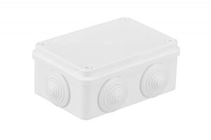Kötődoboz, 6 gumi bevezetővel, fehér, 120x80x50mm, IP65 Membrános S-BOX kötődobozok