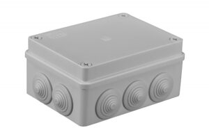 Kötődoboz, 10 gumi bevezetővel, 150x110x70mm, IP65 Membrános S-BOX kötődobozok