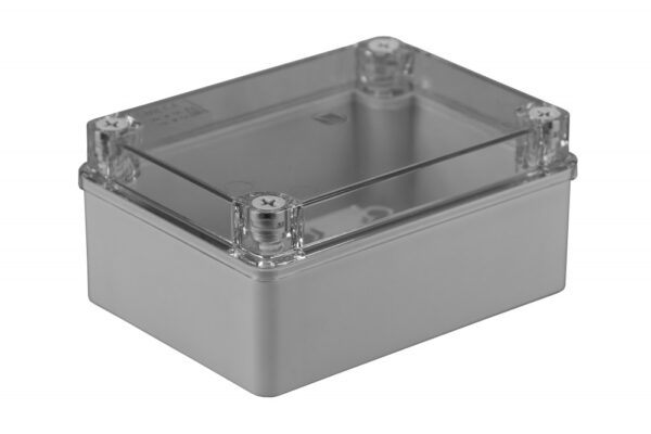 Kötődoboz, sima oldalfalú, átlátszó fedél, 150x110x70mm, IP65 S-BOX kötődobozok