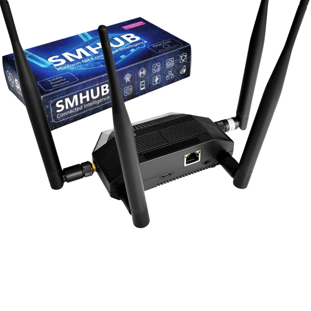 SMLIGHT SMHUB Premium – Multi-Radio Smart Home Hub, Zigbee, Thread, Wi-Fi, Bluetooth, Z-Wave, 4G/LTE, IR, Ethernet, Matter átjáró, fekete, (P10+MG24) átjáró / központi egység SMLIGHT SMHUB Premium – Multi-Radio Smart Home Hub, Zigbee, Thread, Wi-Fi, Bluetooth, Z-Wave, 4G/LTE, IR, Ethernet, Matter átjáró, fekete, (P10+MG24) átjáró / központi egység