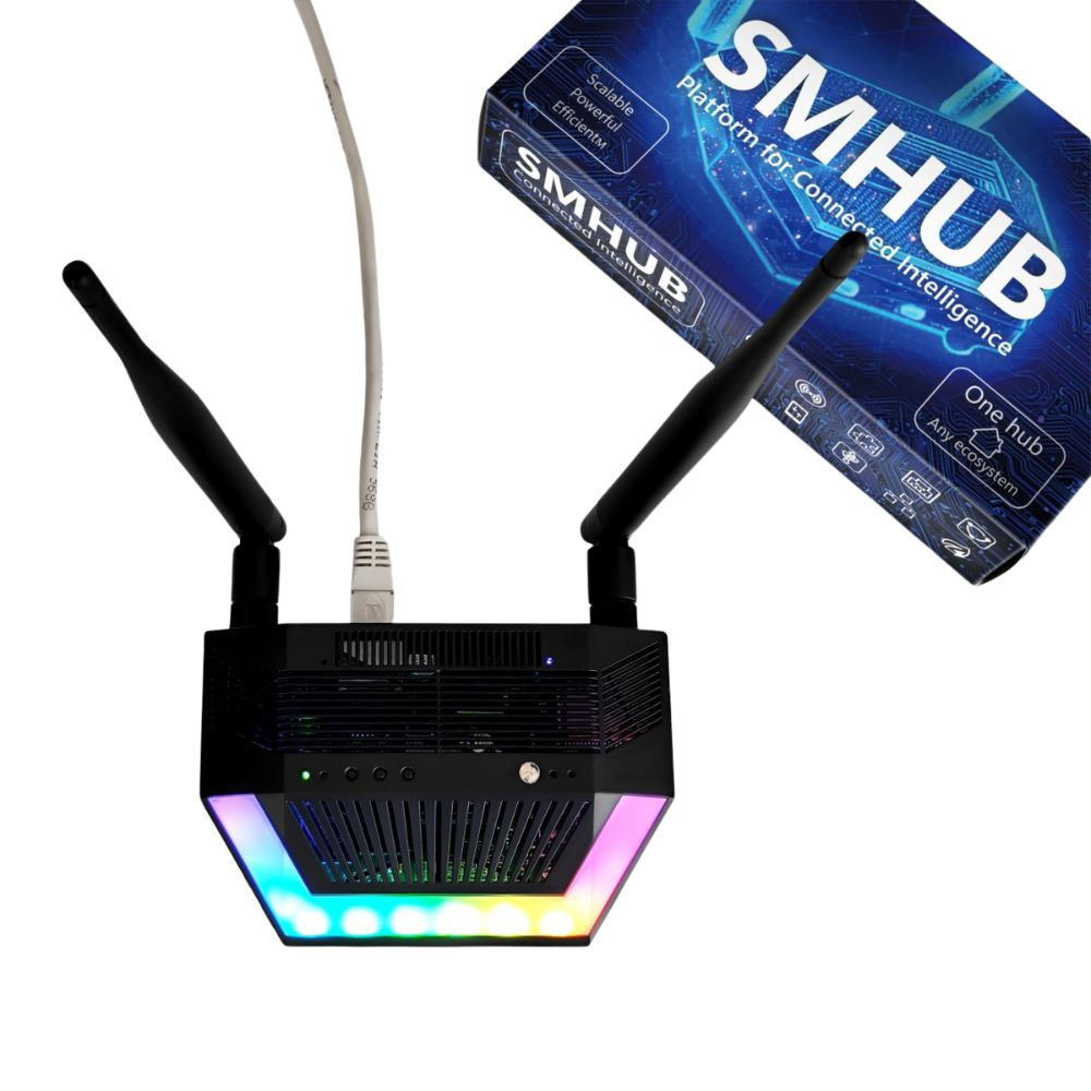 SMLIGHT SMHUB Premium – Multi-Radio Smart Home Hub, Zigbee, Thread, Wi-Fi, Bluetooth, Z-Wave, 4G/LTE, IR, Ethernet, Matter átjáró, fekete, (P10+MG24) átjáró / központi egység SMLIGHT SMHUB Premium – Multi-Radio Smart Home Hub, Zigbee, Thread, Wi-Fi, Bluetooth, Z-Wave, 4G/LTE, IR, Ethernet, Matter átjáró, fekete, (P10+MG24) átjáró / központi egység