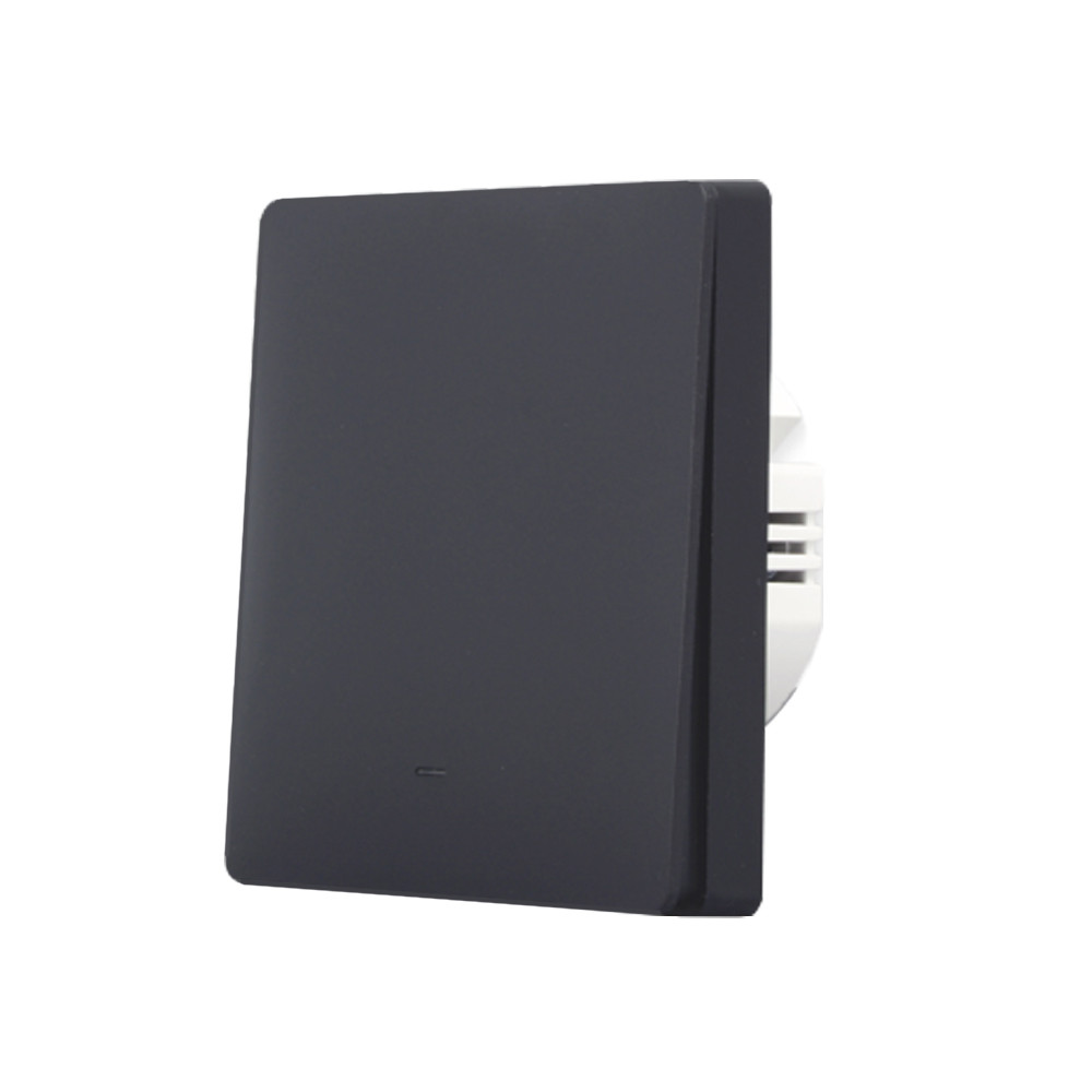 SmartWise B61 UNI Zigbee 3.0 + RF, univerzális bekötésű, 1 áramkörös, fizikai nyomógombos okos villanykapcsoló, fekete fali kapcsoló B6 UNI 1-GANG Zigbee+RF433 SmartWise B61 UNI Zigbee 3.0 + RF, univerzális bekötésű, 1 áramkörös, fizikai nyomógombos okos villanykapcsoló, fekete fali kapcsoló B6 UNI 1-GANG Zigbee+RF433