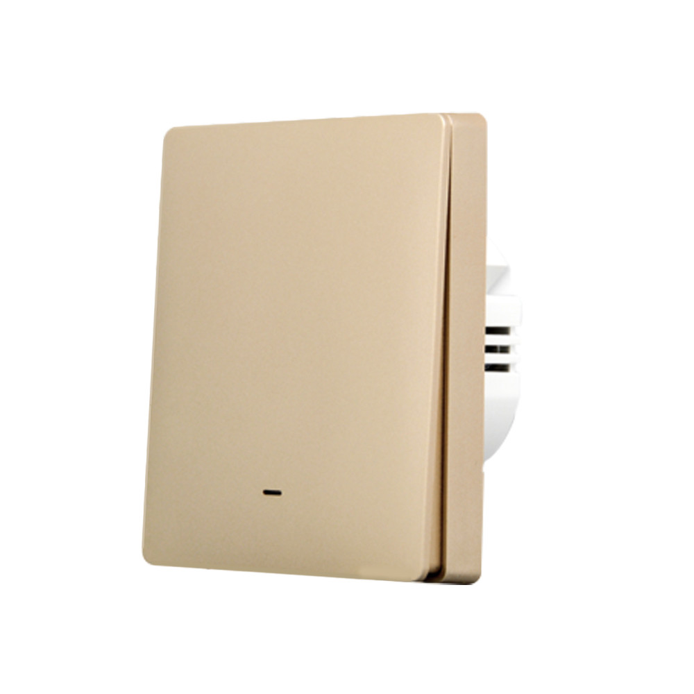 SmartWise B61 UNI Zigbee 3.0 + RF, univerzális bekötésű, 1 áramkörös, fizikai nyomógombos okos villanykapcsoló, arany színű fali kapcsoló B6 UNI 1-GANG Zigbee+RF433 SmartWise B61 UNI Zigbee 3.0 + RF, univerzális bekötésű, 1 áramkörös, fizikai nyomógombos okos villanykapcsoló, arany színű fali kapcsoló B6 UNI 1-GANG Zigbee+RF433