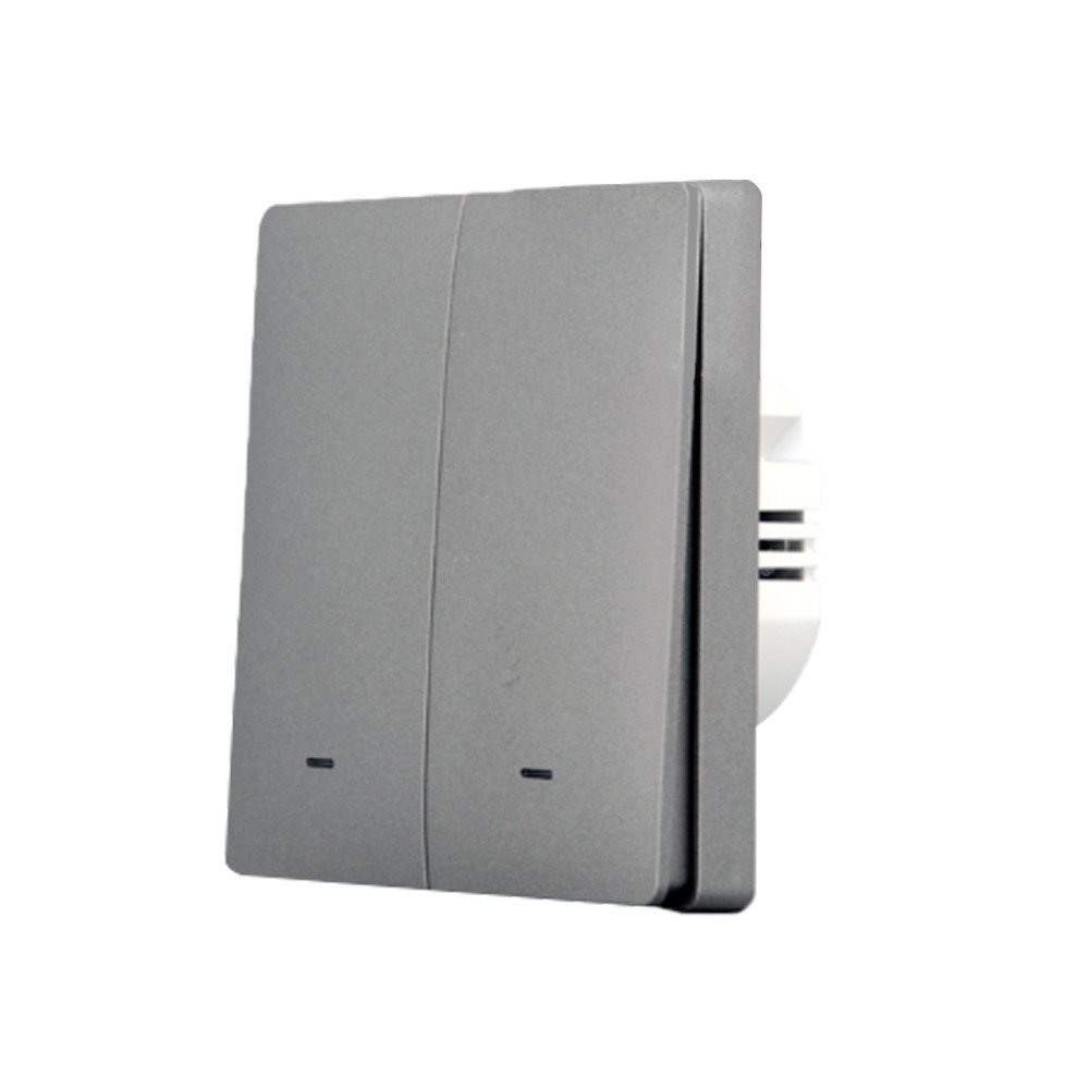 SmartWise B62 UNI Wi-Fi + eWeLink-Remote, univerzális bekötésű, 2 áramkörös, fizikai nyomógombos okos villanykapcsoló, szürke fali kapcsoló B6 UNI 2-GANG Wi-Fi+eWeLink-Remote SmartWise B62 UNI Wi-Fi + eWeLink-Remote, univerzális bekötésű, 2 áramkörös, fizikai nyomógombos okos villanykapcsoló, szürke fali kapcsoló B6 UNI 2-GANG Wi-Fi+eWeLink-Remote