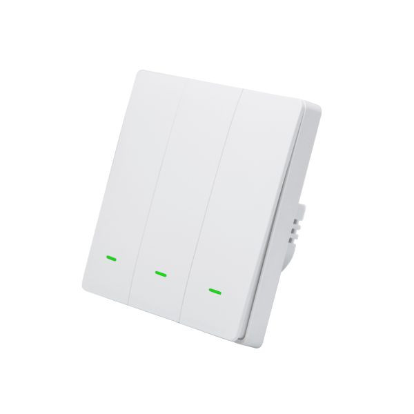 SmartWise B63 UNI Wi-Fi + eWeLink-Remote, univerzális bekötésű, 3 áramkörös, fizikai nyomógombos okos villanykapcsoló, fehér fali kapcsoló B6 UNI 3-GANG Wi-Fi+eWeLink-Remote SmartWise B63 UNI Wi-Fi + eWeLink-Remote, univerzális bekötésű, 3 áramkörös, fizikai nyomógombos okos villanykapcsoló, fehér fali kapcsoló B6 UNI 3-GANG Wi-Fi+eWeLink-Remote