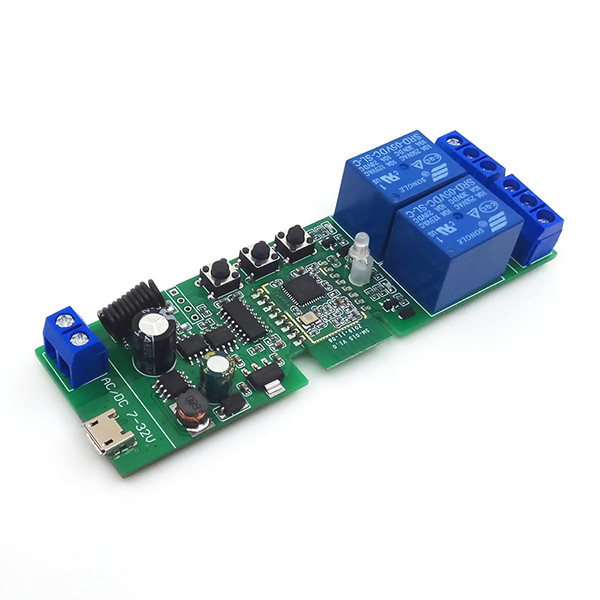 SmartWise 2 áramkörös eWeLink relé, 5V-32V AC/DC, Zigbee, RF kapcsolórelé|garázskapu vezérlés SmartWise 2 áramkörös eWeLink relé, 5V-32V AC/DC, Zigbee, RF kapcsolórelé|garázskapu vezérlés