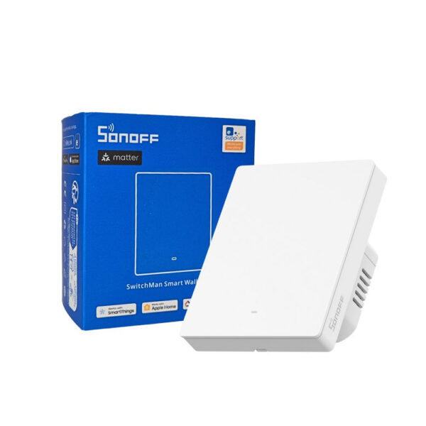 Sonoff SwitchMan M5 – 1 áramkörös, sorolható villanykapcsoló, Wi-Fi, Matter, fehér (M5-1C-80W) fali kapcsoló M5-1C-80W