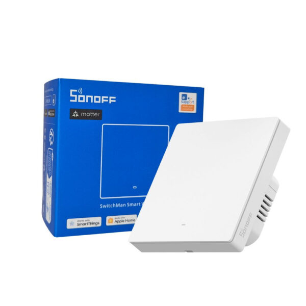 Sonoff SwitchMan M5 – 1 áramkörös villanykapcsoló, Wi-Fi, Matter, fehér (M5-1C-86W) fali kapcsoló M5-1C-86W