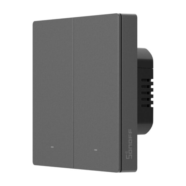 Sonoff SwitchMan M5 – 2 áramkörös villanykapcsoló, Wi-Fi, Matter, (ÚJ) szürke (M5-2C-86M) fali kapcsoló M5-2C-86M