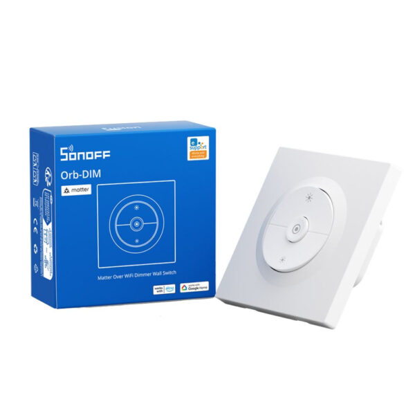 SONOFF Orb-DIM Matter Over Wi-Fi Dimmer Wall Switch – fogyasztásmérős fényerőszabályzó modul + kapcsoló, Matter, Wi-Fi, fehér (MINI-DIM-E) fali kapcsoló|fogyasztásmérő|fényerőszabályzó SONOFF Orb-DIM Matter Over Wi-Fi Dimmer Wall Switch – fogyasztásmérős fényerőszabályzó modul + kapcsoló, Matter, Wi-Fi, fehér (MINI-DIM-E) fali kapcsoló|fogyasztásmérő|fényerőszabályzó